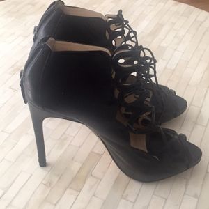 ALEXANDRE BIRMAN LACE-UP CAGE HEELS